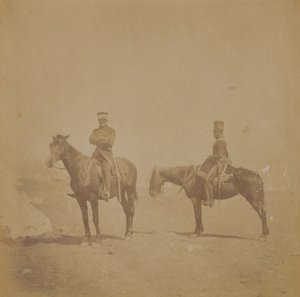 Generaal Sir John Pennefather en een ordonnans, 1855