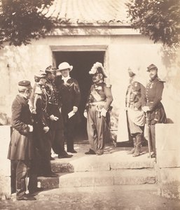Groep bij hoofdkwartier, 1855 door Roger Fenton