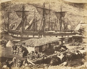 Haven van Balaklava, de veesteiger door Roger Fenton