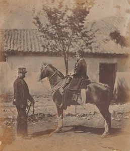 Omar Pasha en zijn Britse verbindingsofficier, Kolonel Lintorn Simmons, 1855