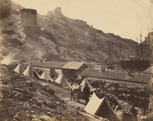 Het Genuese kasteel, Balaklava door Roger Fenton