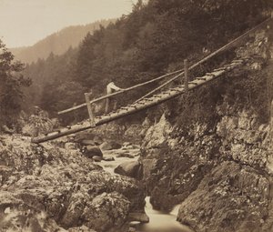 De Brug van de Mijnwerkers, op de Llugwy, Noord-Wales door Roger Fenton