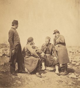 Zouaven en soldaten van de linie. door Roger Fenton