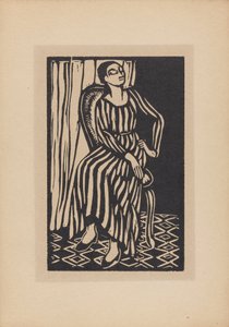 De gestreepte jurk door Roger Fry