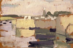 Dorp aan de Waterkant door Roger de La Fresnaye