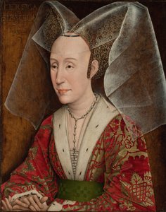 Portret van Isabella van Portugal, vrouw van Filips III Hertog van Bourgondië 1397-1471, ca. 1450-1475 door Rogier van der Weyden