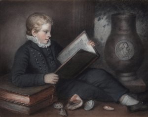 Edgeworth King met boeken