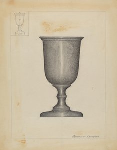 Pewter beker door Rollington Campbell