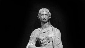 Agrippina de Jongere (15-59 AD) met haar zoon Nero (37-68 AD) (detail) door Roman