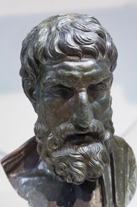 Buste van Epicurus door Roman