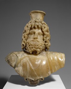 Buste van Serapis, AD 100-150 door Roman