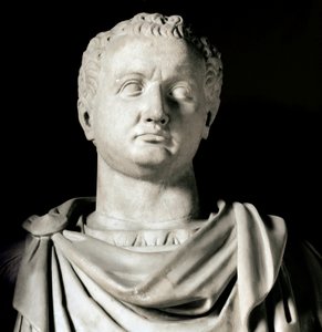 Buste van Vespasianus, Romeinse keizer door Roman