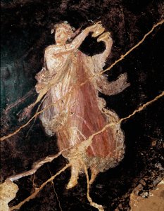 Danser met cimbalen (fresco) door Roman