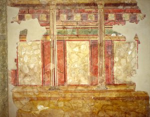 Decoratie uit het Huis van de Scalae Caci, Palatijnse Heuvel, Rome door Roman