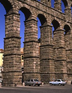 Detail van het Romeinse aquaduct door Roman