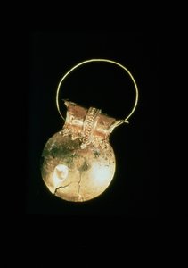 Gouden bulla uit het Huis van de Menander, Pompeii, 79AD door Roman