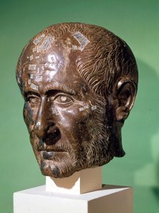 Hoofd van Trajanus Decius (201-251) uit Samisegetuza, Roemenië