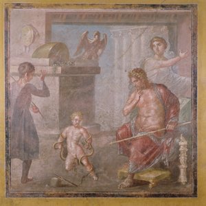 Hercules die de slangen wurgt als kind, Casa dei Vettii, c.50-79 AD
