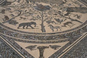 Huis van Orpheus, Orpheus omringd door wilde dieren (detail)