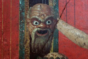 Inwijdingsrituelen van de cultus van Dionysus, fresco uit de Villa Dei Mysteri door Roman