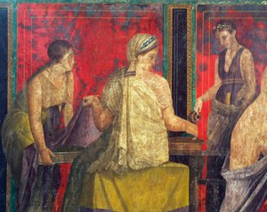 Inwijdingsrituelen van de cultus van Dionysus, fresco uit de Villa Dei Mysteri