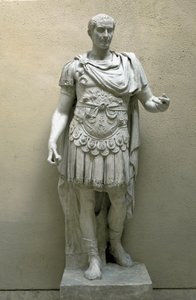 Julius Caesar (Giulio Cesare) (100-44 v.Chr.) Beeldhouwwerk - Museo della Civilta romana, Rome door Roman