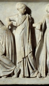 De muze Calliope (detail) door Roman