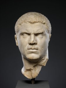 Marmeren portret van keizer Caracalla, 212-217 AD (marmer) door Roman