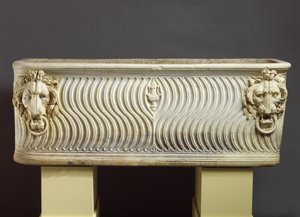 Marmeren Strigilated Sarcofaag