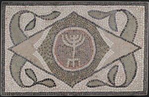Mozaïek van Menorah door Roman