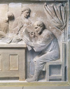 Reliëf van mausoleum met belastinginner