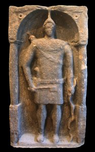 Romeinse grafsteen met een Hamian (Syrische) boogschutter, ca. 125-40 AD