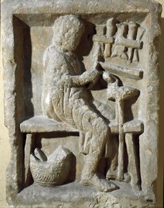 Romeinse kunst: smid aan het werk. 1e eeuw n.Chr. Rome, Museo della Civilta Romana door Roman