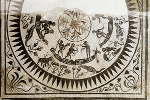 Romeinse kunst: jacht en visserij pygmeeën