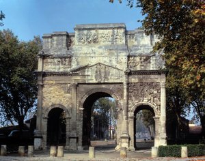 Romeinse kunst: uitzicht op de Triomfboog of Boog van Marius door Roman