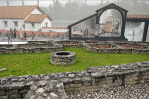 Romeinse kunst: uitzicht op de archeologische site van Augusta Raurica 15-10 v.Chr., Zwitserland door Roman