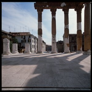 Romeinse kunst: uitzicht op het Capitool (capitolium), 73 n.Chr., Brescia, Italië