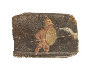 Romeins muurschilderingfragment, c.1e-2e eeuw door Roman