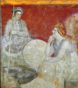 Koninklijke familie uit Macedonië, detail (fresco) door Roman