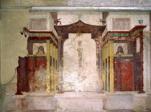 Zuidmuur van de Kamer van de Maskers, Huis van Augustus, Palatijnse Heuvel, Rome door Roman