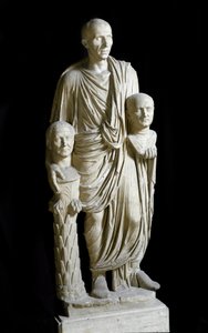 Standbeeld Barberini: Patriciër die de bustes van twee voorouders draagt door Roman