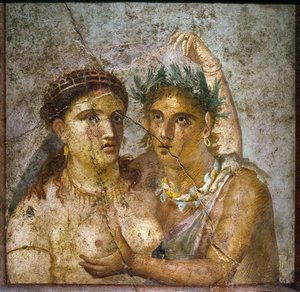 De sater en de menade - Sater en maenade - Pompeii - Casa di Cecilio Giocondo - Satiro en menade - Cabinetto segreto