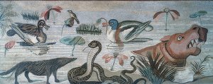 Dieren in de Nijl, uit het Huis van de Faun, Pompeii