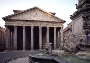 Zicht op het Pantheon, 27-125 AD door Roman