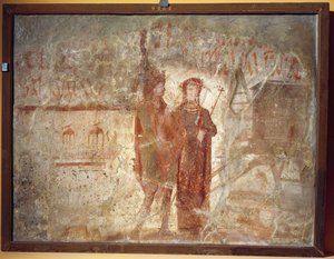 Werkplaatsbord en verkiezingsaankondigingen, Pompeii, Italië 70-79 AD door Roman