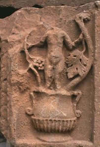 Architectonisch fragment met gesneden decoratie, Sertius Markt, Hoge Keizerlijke Periode (27 v.Chr.-395 n.Chr.) door Roman Imperial Period