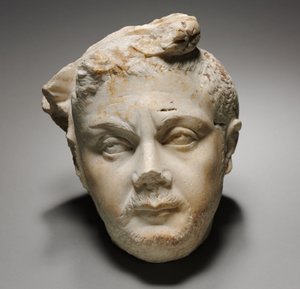 Hoofd van Trajanus door Roman Imperial Period