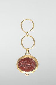 Intaglio met Overwinning in Wagen door Roman Imperial Period