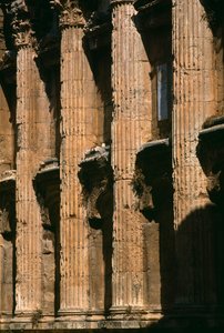 Tempel van Bacchus (detail) door Roman Imperial Period