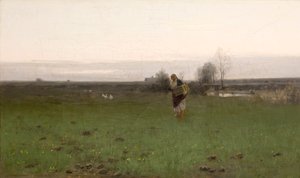 Landschap in de omgeving van Krakau